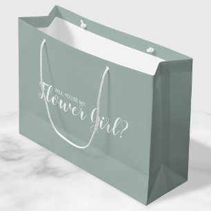 Grand Sac Cadeau Serez-Vous Ma Fille Fleur ? Proposition moderne