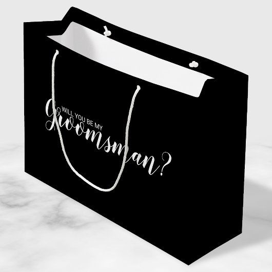Grand Sac Cadeau Serez-Vous Mon Groomsman ? Proposition moderne
