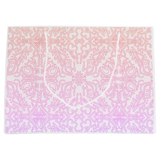 Grand Sac Cadeau Série de motifs mandala Soft Pink Dream (Devant)