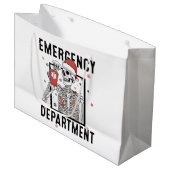 Grand Sac Cadeau Service d'urgence Skeleton Nuring Coffee Lover (Devant Angle)