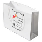 Grand Sac Cadeau services de restauration ajouter un nom code QR si (Dos Angle)