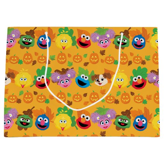 Grand Sac Cadeau Sesame Street Autumn quitte Motif (Devant)
