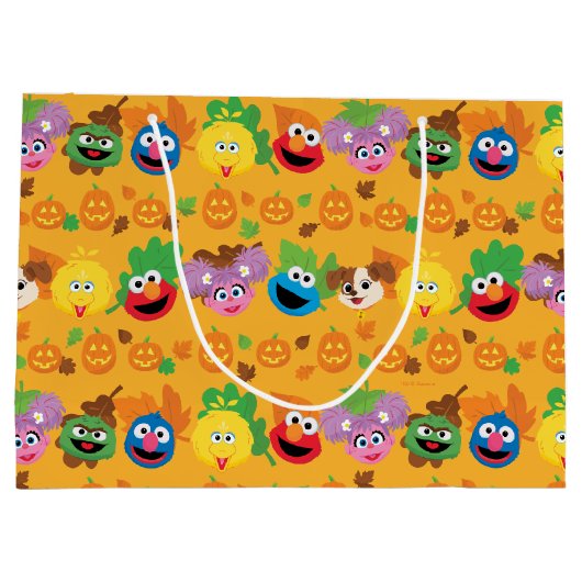 Grand Sac Cadeau Sesame Street Autumn quitte Motif (Dos)