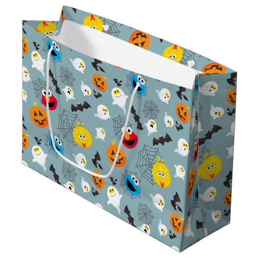 Grand Sac Cadeau Sesame Street Cute Motif Halloween (Devant Angle)