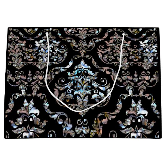 Grand Sac Cadeau Shalliveye III Baroque Damask Élégance (Devant)