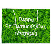 Grand Sac Cadeau Shamrock Clover Feuilles St. Patrick's Day Anniver (Dos)