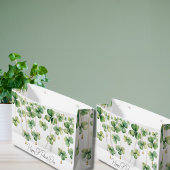 Grand Sac Cadeau Shamrocks avec perles d'or