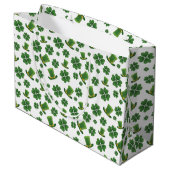 Grand Sac Cadeau Shamrocks et chapeaux supérieurs (Dos Angle)