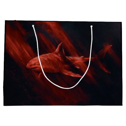 Grand Sac Cadeau Shark Red (Dos)