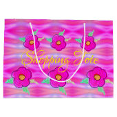 Grand Sac Cadeau Shopping rose vif (Dos)