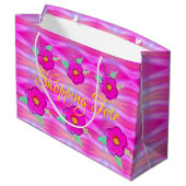 Grand Sac Cadeau Shopping rose vif (Dos Angle)