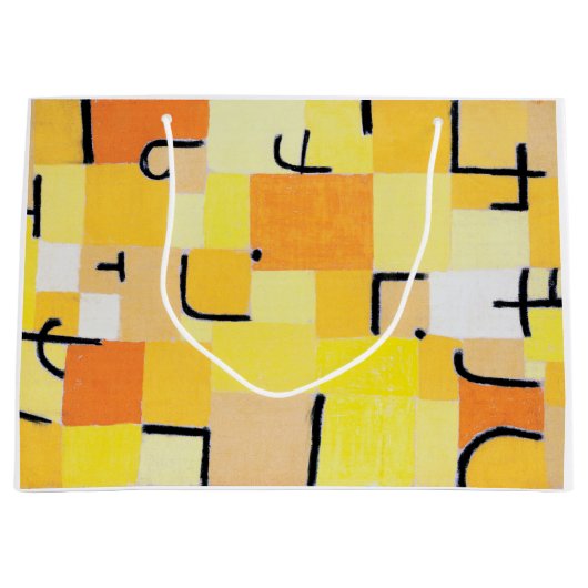 Grand Sac Cadeau Signes en Jaune, Paul Klee (Devant)