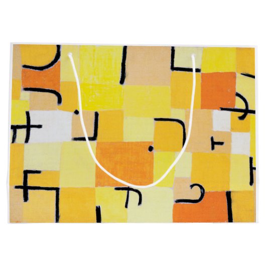 Grand Sac Cadeau Signes en Jaune, Paul Klee (Dos)