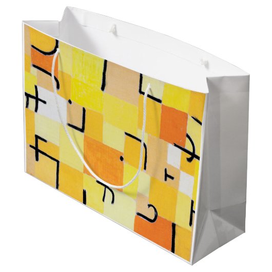 Grand Sac Cadeau Signes en Jaune, Paul Klee (Dos Angle)