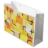 Grand Sac Cadeau Signes en Jaune, Paul Klee (Devant Angle)