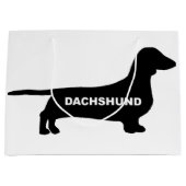 Grand Sac Cadeau silo nommé de teckel (Devant)