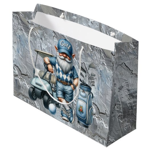 Grand Sac Cadeau Silver Golf Elf (Dos Angle)