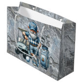 Grand Sac Cadeau Silver Golf Elf (Devant Angle)