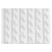 Grand Sac Cadeau Simple Arrière - plan blanc Monogramme d'entrepris (Devant)