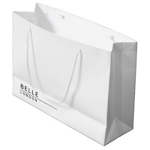 Grand Sac Cadeau Simple Business Moderne Blanc