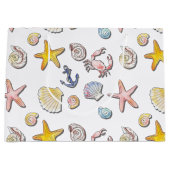 Grand Sac Cadeau Simple Conception de plage mignonne  (Devant)