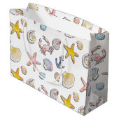 Grand Sac Cadeau Simple Conception de plage mignonne  (Dos Angle)