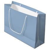 Grand Sac Cadeau Simple couleur solide Bleu bébé (Devant Angle)