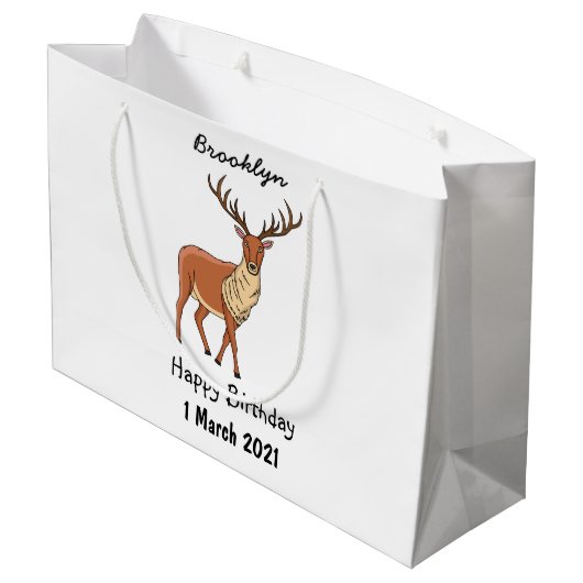 Grand Sac Cadeau Simple dessin (Dos Angle)