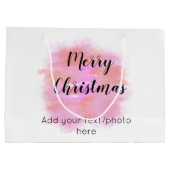 Grand Sac Cadeau simple minimum ajouter votre texte photo joyeux no (Dos)