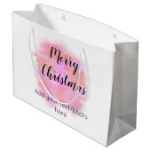 Grand Sac Cadeau simple minimum ajouter votre texte photo joyeux no (Dos Angle)