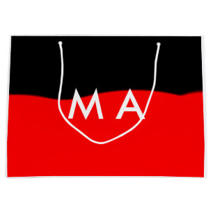 Grand Sac Cadeau Simple monogramme ajouter votre nom lettre man min