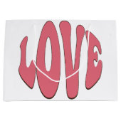 Grand Sac Cadeau Simple, urbain, moderne, design cool Amour (Devant)