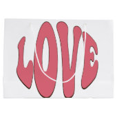 Grand Sac Cadeau Simple, urbain, moderne, design cool Amour (Dos)