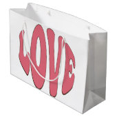 Grand Sac Cadeau Simple, urbain, moderne, design cool Amour (Dos Angle)