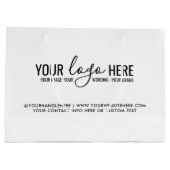 Grand Sac Cadeau Simple Your Logo Event Business Branding (Dos)