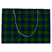 Grand Sac Cadeau Sinclair tartan bleu vert plaid (Dos)