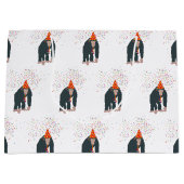 Grand Sac Cadeau Singe Chimpanzé Fête Animaux Fête Fête (Devant)