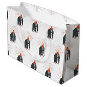 Grand Sac Cadeau Singe Chimpanzé Fête Animaux Fête Fête (Dos Angle)