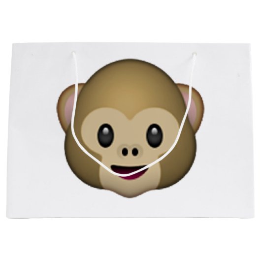 Grand Sac Cadeau Singe - Emoji (Devant)