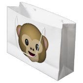 Grand Sac Cadeau Singe - Emoji (Devant Angle)