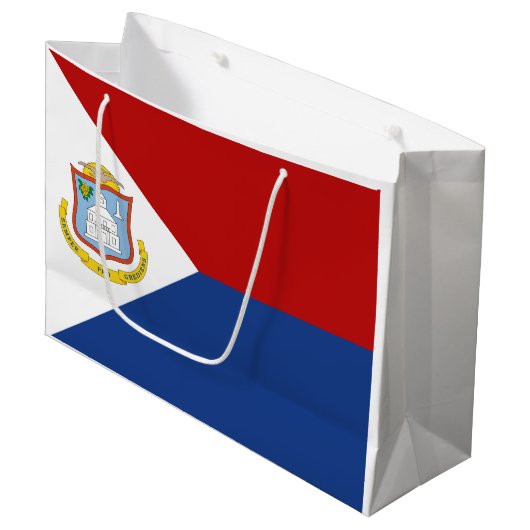Grand Sac Cadeau Sint Maarten Flag (Devant Angle)