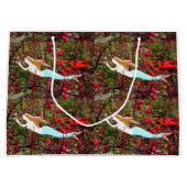 Grand Sac Cadeau sirènes à cheveux dorés (Devant)