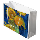 Grand Sac Cadeau Six tournesols, Van Gogh (Devant Angle)