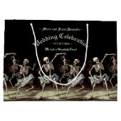 Grand Sac Cadeau Skeletons dansants Mariage gothique (Dos)