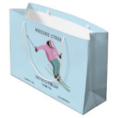 Grand Sac Cadeau Ski (Dos Angle)