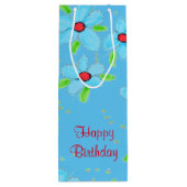 Grand Sac Cadeau Skinny En Blues Pour Vin (Dos)