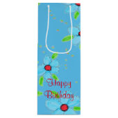 Grand Sac Cadeau Skinny En Blues Pour Vin (Devant)