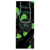 Grand Sac Cadeau Skinny En Noir Et Turquoise (Devant)