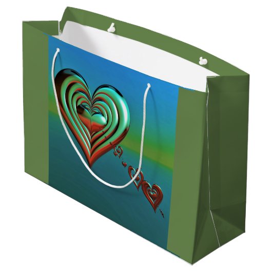 Grand Sac Cadeau Sky High Hearts (Dos Angle)