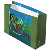 Grand Sac Cadeau Sky High Hearts (Devant Angle)